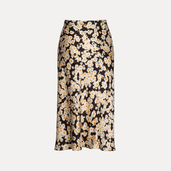

klacwaya floral print girls silk pencil skirts women 2019 fashion high waist slim skirt ladies chic boho midi mermaid jupe femme, Black