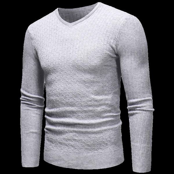 

2019 cotton sweater men long sleeve pullovers outwear man v-neck sweaters loose solid elastic force fit knitting clothing, White;black