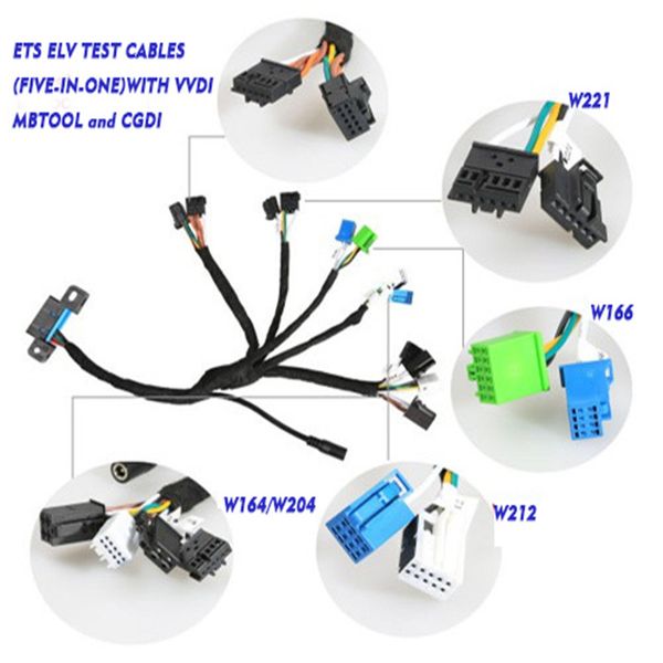 

5 in 1 cgdi eis elv test cables for cgdi prog mb works together with vvdi mb bga tool