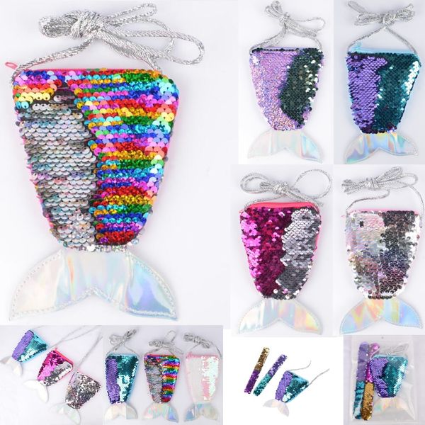 

Горячие женщины Русалка хвост блестками портмоне девушки Crossbody сумки слинг деньг