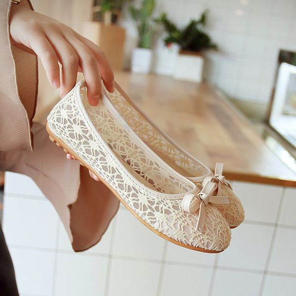 

women ballet shoes flats cut out leather breathbale moccains women boat shoes ballerina ladies, Black