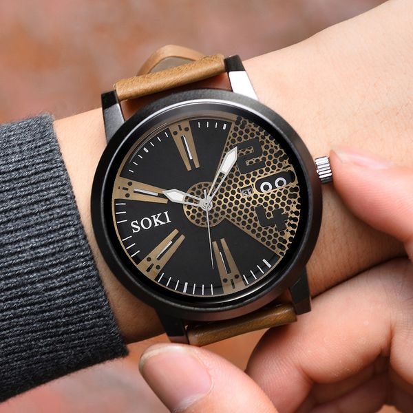 

couple fashion nylon strap analog quartz round wrist watch watches skmei clock box montre homme christmas gift_12.12, Slivery;brown