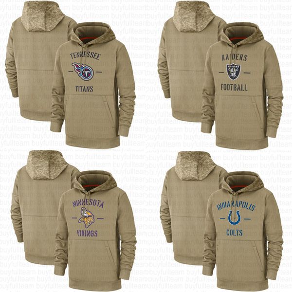 

men tennessee sweatshirt titan oakland tan raider minnesota women viking indianapolis youth colt salute to service sideline pullover hoodies, Blue;black