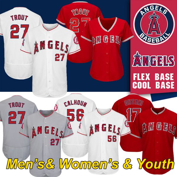 

Los Angeles 2019 Angels Mike 27 Trout Jersey Shohei Ohtani Andrelton Simmons Albert Pujols Justin Upton Jonathan Lucroy Baseball Jerseys