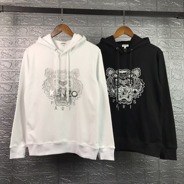 

19ss luxurious design kenz silver letters tiger head embroiderd sweater pullover hoodies men women streetwear sweatshirt outdoor shirts, Gray;blue