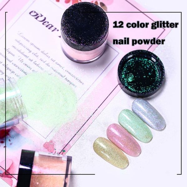 

shimmer polish nail art polymer acrylic powder shiny dipping powder nail dust glitter moisturizing, Silver;gold