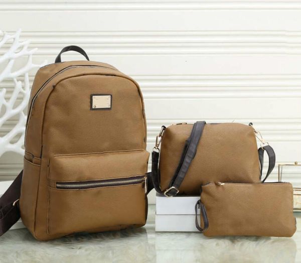 

designer women backpack luxury school bags fashion lady large capacity travel bag backpack three-piece bag
