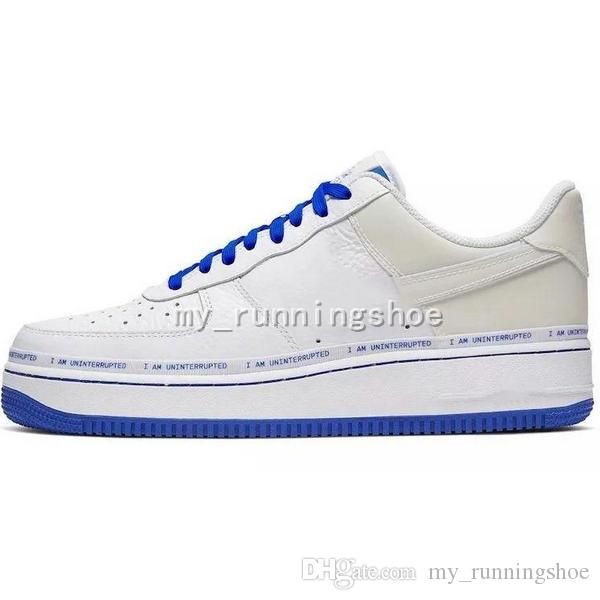 

new uninterrupted x forced more than skateboarding shoes designer i am white blue women low 1 dunk one sport sneakers, White;red