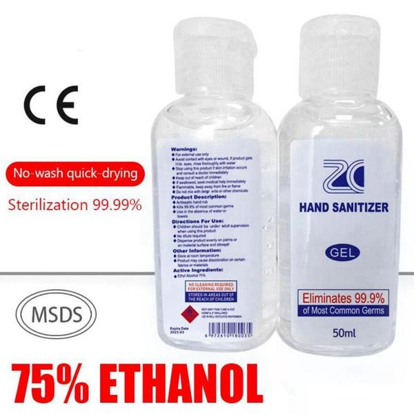 

50ml hand sanitizer gel 99.9% long-lasting sterilization no-wash hand sanitiser gel portable cleaner home travel protective hha1208