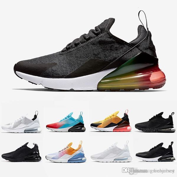 

2019 270s black multi men women bred university red triple black white tiger olive training sports mens trainers zapatos sneakers 36-45