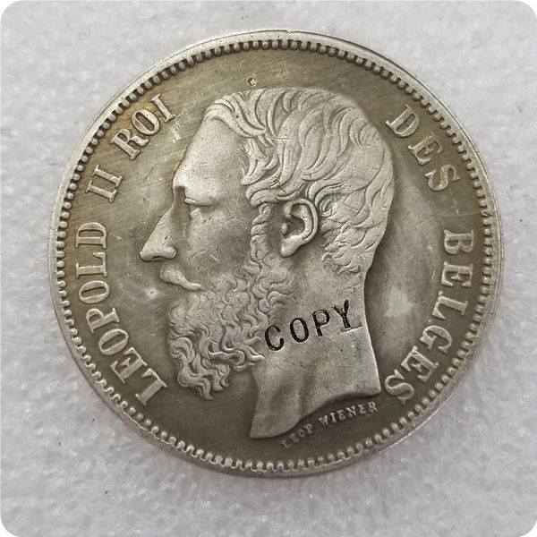 

1865 belgium 5 francs coin km#24 copy commemorative coins-replica coins medal coins collectibles
