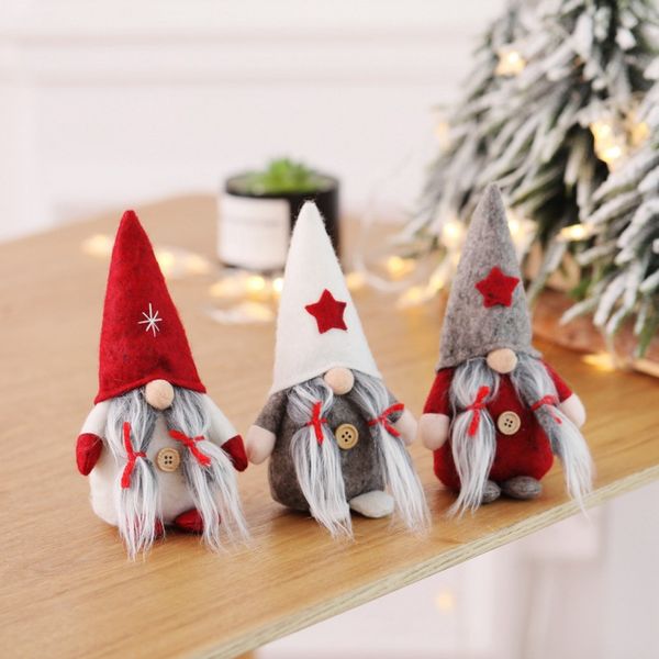 

christmas santa nisse nordic elf figurine ornaments christmas doll standing plush gnome swedish holiday decoration