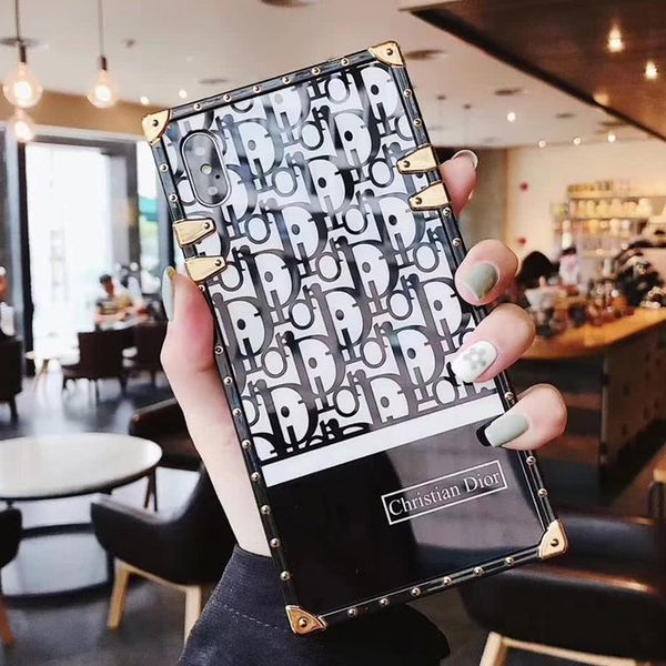 

Fa hion luxury de igner phone ca e for iphone x x xr x max 6 6plu 7 7plu 8 8plu acrylic mirror plated phone ca e with lanyard