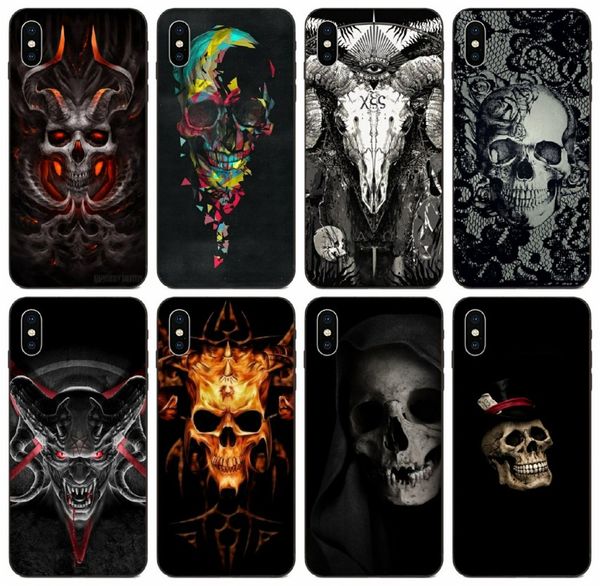 

[tongtrade] satanic scary skull fashion case for iphone 11 pro max x xs xr 8 7 6s 5s plus samsung a80 a8s a9 huawei mate 10 xiaomi 4c case