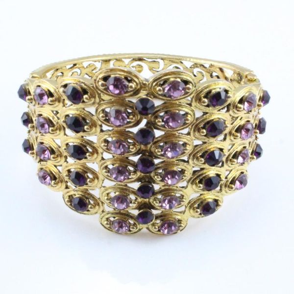 

2020 fashion alloy metal charm new arrival crystal gold color bangle bracelet for women jewelry, Golden;silver