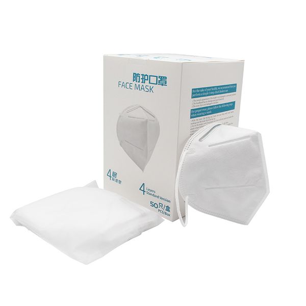 

50pcs/set kn95 face mask 4-layer pm2.5 dustproof protective 95% filtration mouth muffle cover