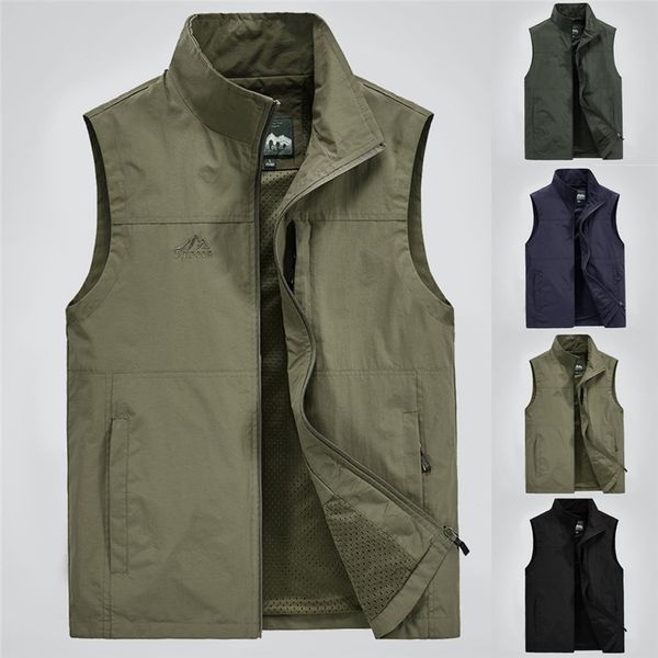 

men vest casual outdoor quick-drying vest jacket sleeveless coat spring autumn heren vesten chaleco solid jaycosin 2020 new sale, Black;white