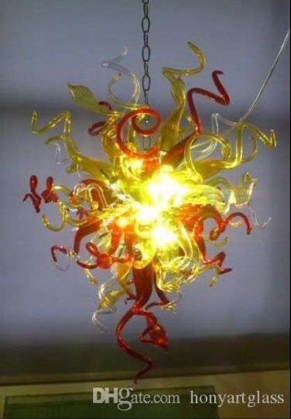 

Free Shipping Latest Design European Mini Ceiling Light Modern Colorful 100% Hand Blown Glass Chandelier Lamp