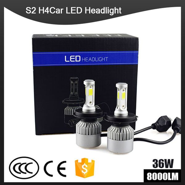 

auto car h7 led headlights h4 led head light 12 24v cob bulbs hi lo beam h4 h7 white automobiles near far light 6500k 8000lm