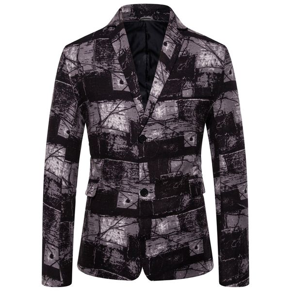 

men's casual vintage ethnic style long sleeve print floral suit coat jacket fashion girl boy woman the man autumn europe, White;black