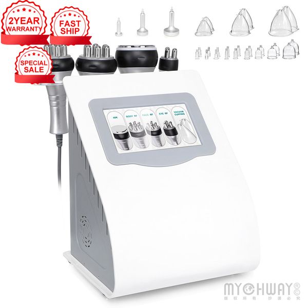 

new model ultrasonic cavitation 5 in 1 radio frequency fat cellulite removal machine vacuum breast enlargement bra enlarger cupping detoxing