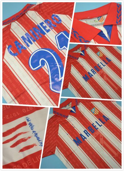 

1996 club atlÃ©tico home retro jer ey cla ic jer ey 14 imeone 19kiko 21 caminero
