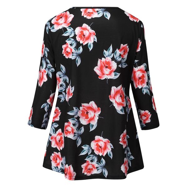 

women's maternity clothes blouse spring floral 3/4 sleeve v-neck nursing breastfeeding for pregnant pregnancy t-shirt cf, White