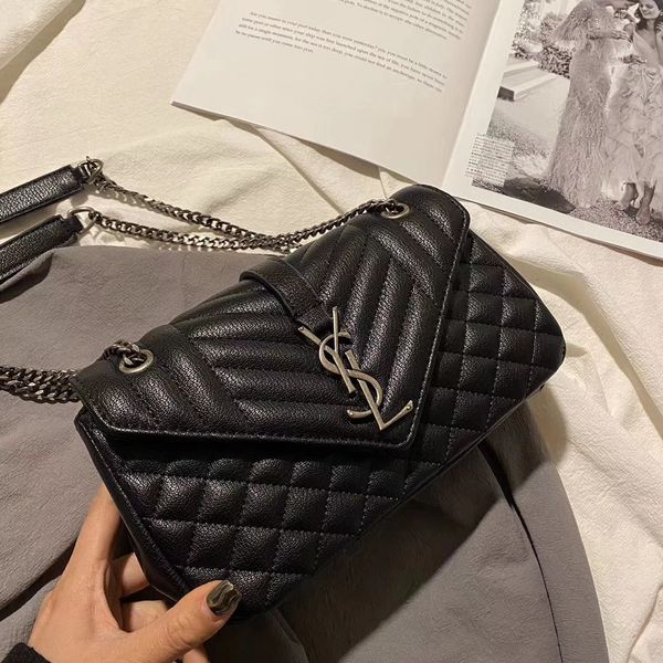 

2020 crossbody bag caviar purses cowhide leather woc envelope bag classic sliver gold chain bags singler shoulder bags luxury handbags