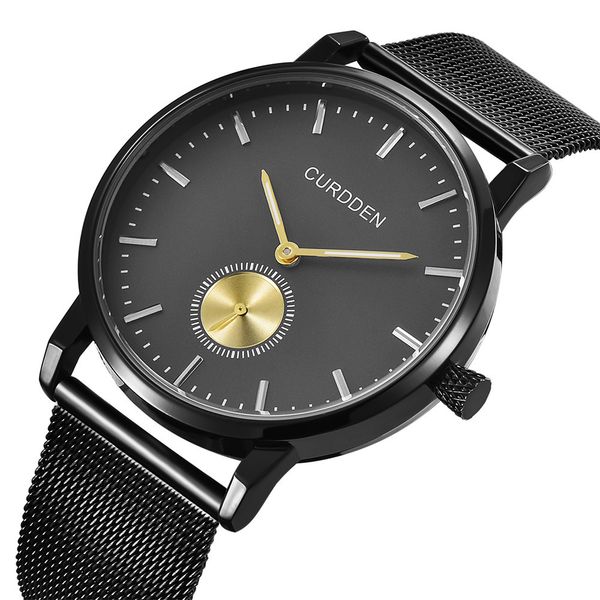 

mens stainless steel watches minimalist ultra-thin quartz analog wrist watch waterproof business luxury relogio masculino saat, Slivery;brown