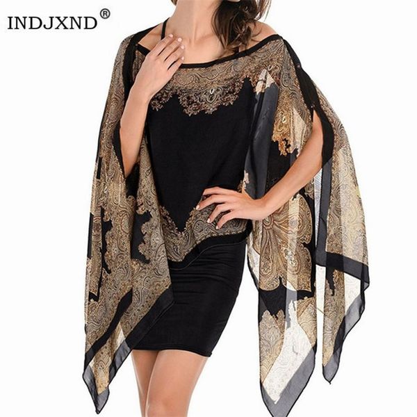 

boho batwing sleeve chiffon blouse women casual floral print loose kimono shirts big size beach tunic peplum blusa robe, White