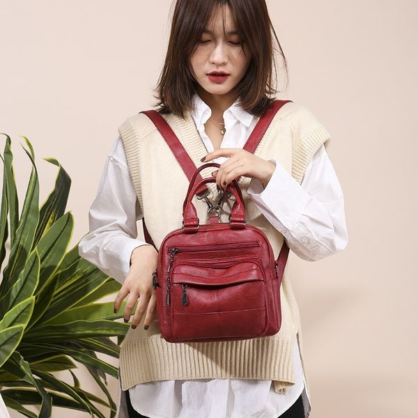 

2020 new women's backpack simple mini ladies backpack korean fashion ladies