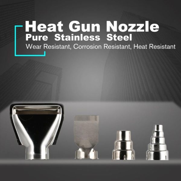 

4x heat air gun nozzles kit shrink paint stripper rework diy tool universal round nozzle mouth