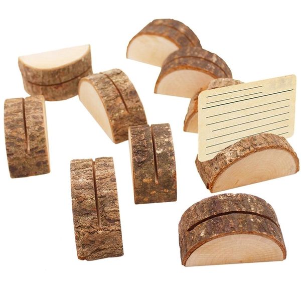 

50pcs wooden table number holders wooden place card holder wooden wedding card holder for home birthday party decoration
