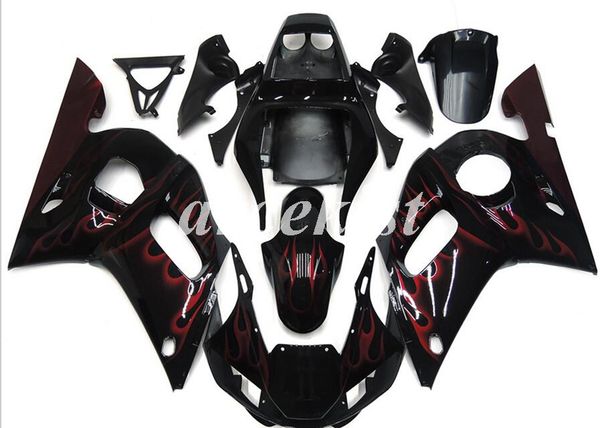 

4 gifts motorcycle new abs full fairings kits fit for yamaha yzf-r6 1998 1999 2000 2001 2002 r6 98 99 00 01 02 body set red flame