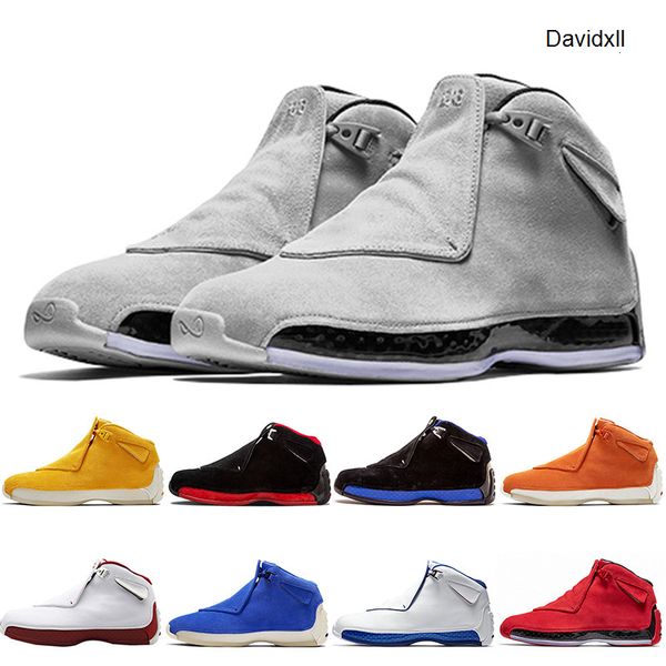 

wholesale mens trainers sneakers jumpman 18s basketball shoes toro bred og asg black royal black white blue fashion luxury suede shoes