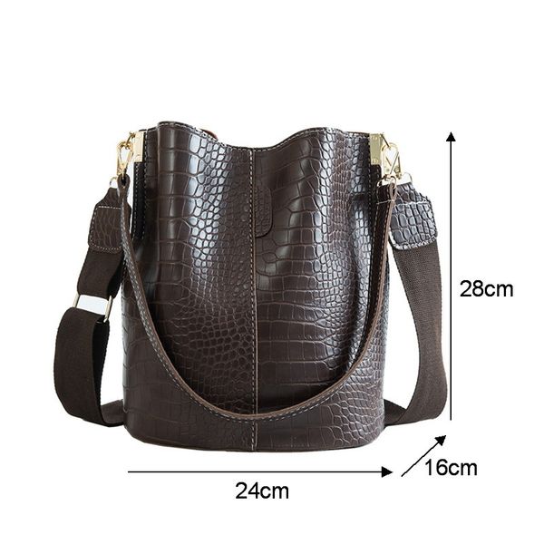 

crocodile crossbody for shoulder brand designer women bags luxury pu leather bucket bag handbag mx200327