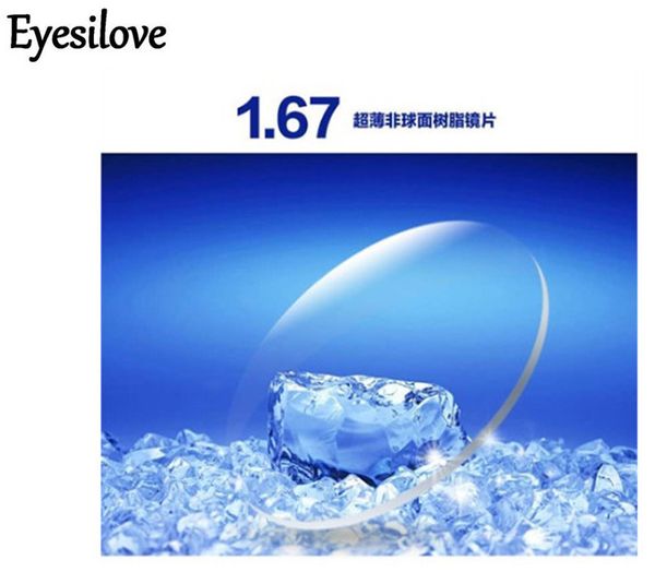 

eyesilove customized index 1.67 prescription lenses ultra thin aspheric hc cr39 resin eyeglasses lenses myopia glasses