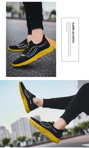 

summer wild men running shoes outdoor walking hiking athletic breathable fashion black white red yellow shoes comfortable sneakers 21h