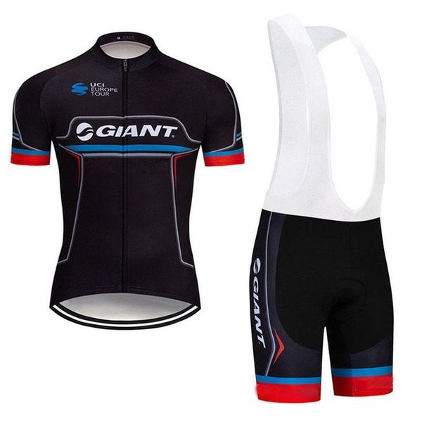 

2020 giant summer men cycling jersey bicycle clothing short sleeve cycling shirt mtb bike bib shorts suit quick dry ropa ciclismo y012204, Black;red