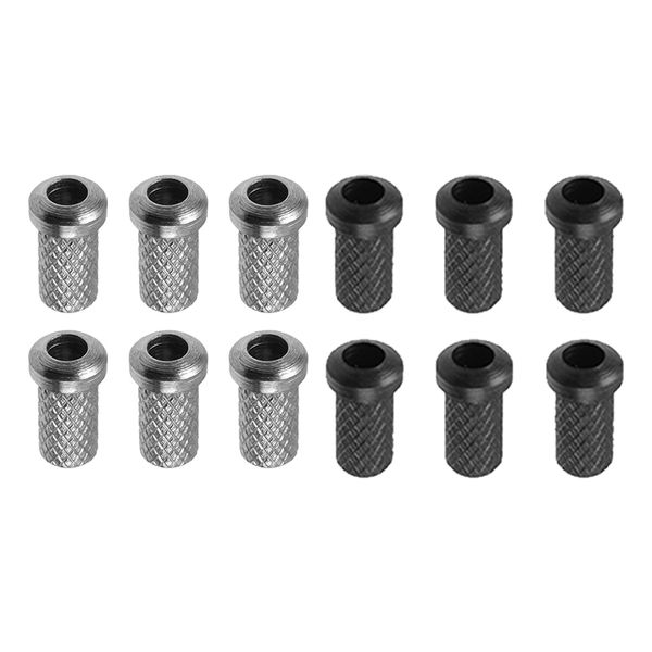 

finest pack of 12 iron guitar through body ferrules bushings for fd electric guitar