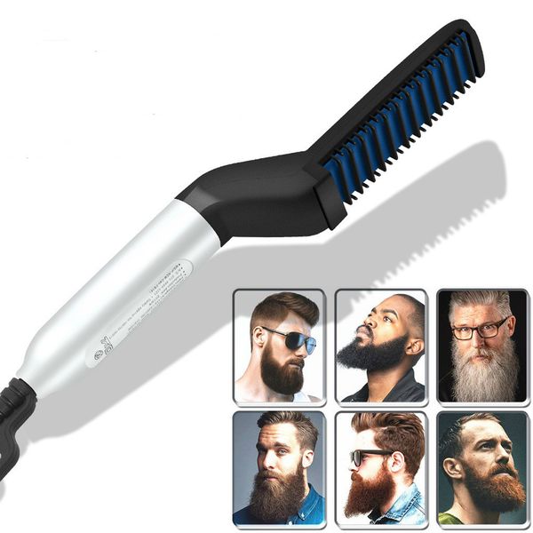 

multifunctional beard straightener comb straightenerhair straighten brush beard comb hair brush quick hair styler men