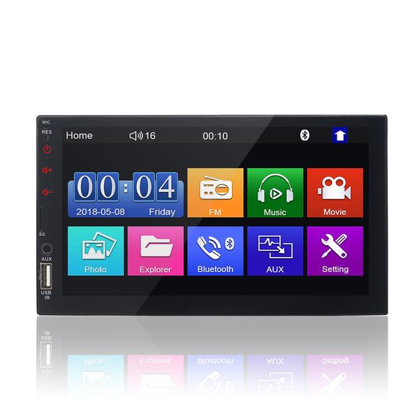 

2 din car radio 7'' hd touch screen auto radio stereo multimedia audio video mp5 player bluetooth fm mirror link car play