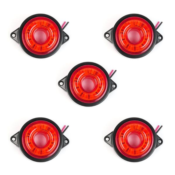 

5pcs leds car round side marker 10-30v lights truck lights round trailer lamp