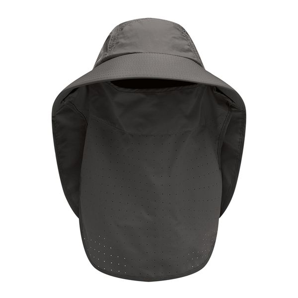 

cycling caps & masks outdoor flap cap wide brim sunshade foldable mesh sweatband neck cover bucket sportswear accessories travel hunting cam, Black