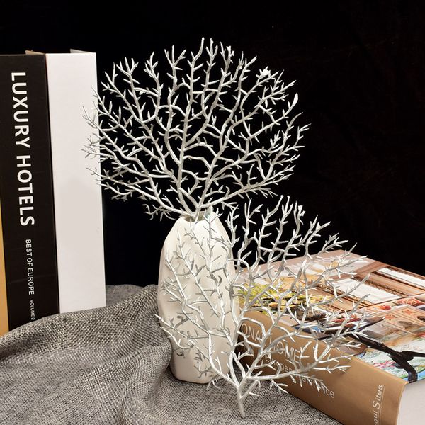 

artificial coral branch plant plastic peacock tree sea fake tree branches dried plants placemat home wedding simulation decor