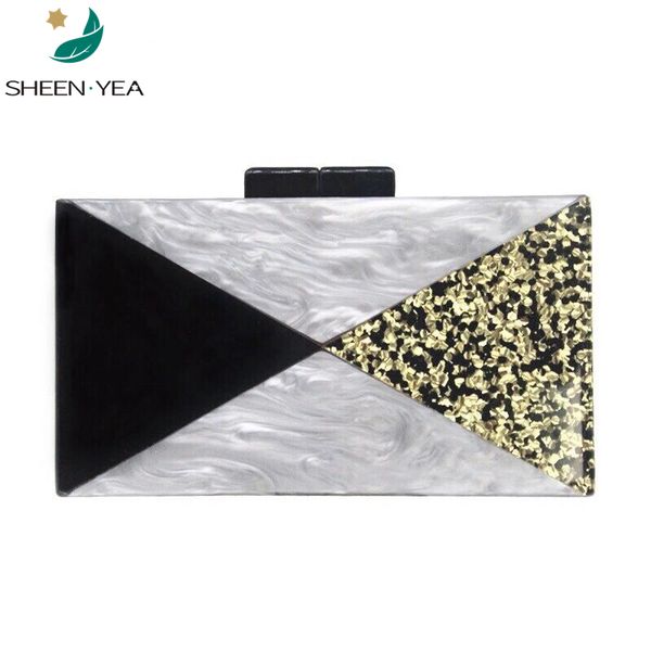 

новые клатчи женщин марка способа акриловое мешок вечера элегантная леди черные белые свадебные сумки стильные блестки партия мило бумажник