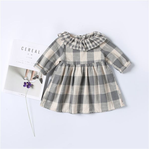 

kids baby girls dress casual plaid christmas dress new spring autumn infant girls clothes vestidos children tutu princes dress y190516, Red;yellow
