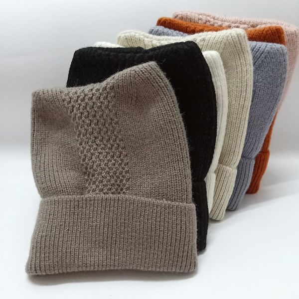 

maxsiti u зима новый женский плюшевые термоэластичная шерсть skullies прекрасный досуг вязаная шапочка, Blue;gray