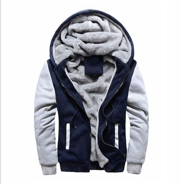 

heflashor2018 осень зима новый толстовки толстовка мужчины повседневная мужчины с капюшоном пальто мода толстые velvet теплый мужской fur co, Black