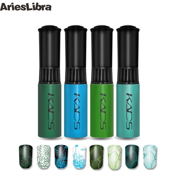 

nail art lacquers set green color print polish professional nail art stamping print stencil polish for design